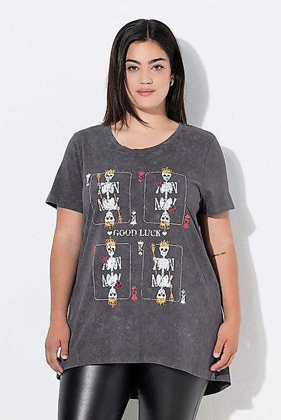 Angel of Style Longshirt T-Shirt längere A-Linie Totenkopf-Karten günstig online kaufen