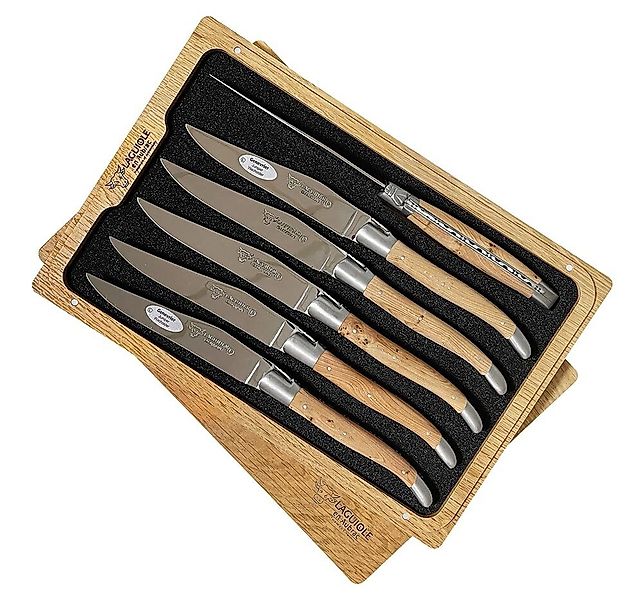 Laguiole en Aubrac Steakmesser Set 6-teilig Wacholder (Genévrier) 23 cm günstig online kaufen