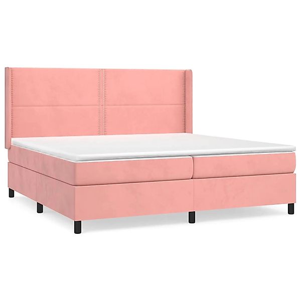 vidaXL Boxspringbett mit Matratze Rosa 200x200 cm Samt 3132644 günstig online kaufen
