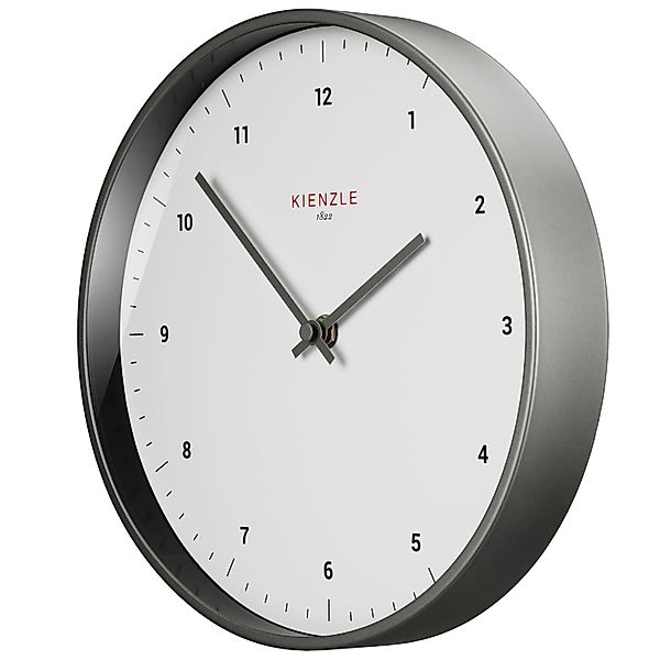 Kienzle Wanduhr Funkwanduhr Classic Ø 25 cm Silber-Weiß günstig online kaufen