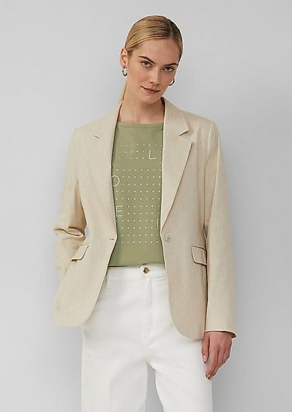 s.Oliver BLACK LABEL Jackenblazer Slim-Fit-Blazer aus Leinenmix günstig online kaufen