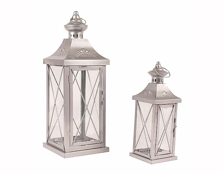 Melinera Kerzenlaterne Melinera Gartenlaternen silber Laterne günstig online kaufen