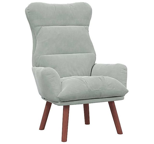 vidaXL Sessel Sessel Hellgrau 69 x 74 x 93 cm Samt (1-St) günstig online kaufen