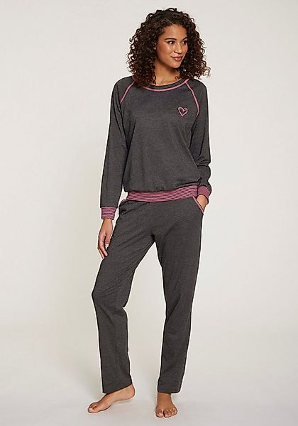Vivance Dreams Pyjama (2 tlg., 2-teilig) mit dekorativen Flatlock-Nähten in günstig online kaufen