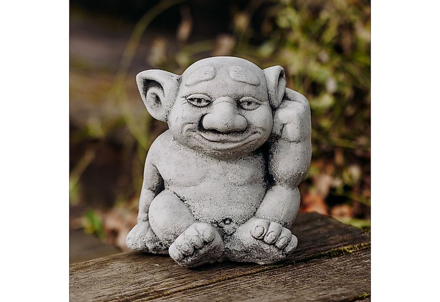gartendekoparadies.de Gartenfigur Massive Steinfigur lustiger Troll der spi günstig online kaufen