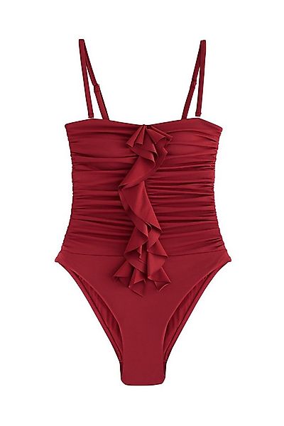 Next Badeanzug Bauchformender Bandeau-Badeanzug mit Rüschen (1-St) günstig online kaufen