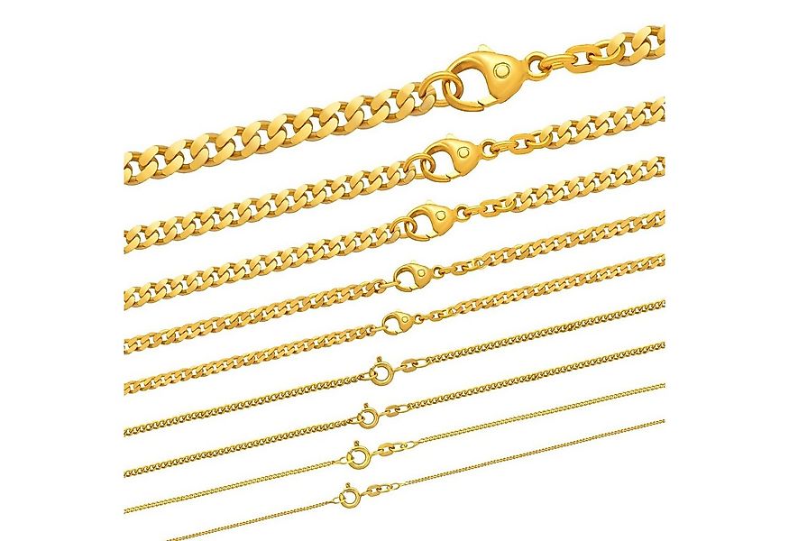 HOPLO Panzerkette Goldkette Panzerkette Länge 45cm - Breite 5,0mm - 750-18 günstig online kaufen