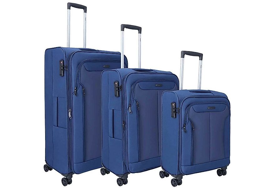 TheTrueC Koffer TheTrueC 3er Kofferset S/M/L Kopenhagen navy, 4 Rollen Roll günstig online kaufen