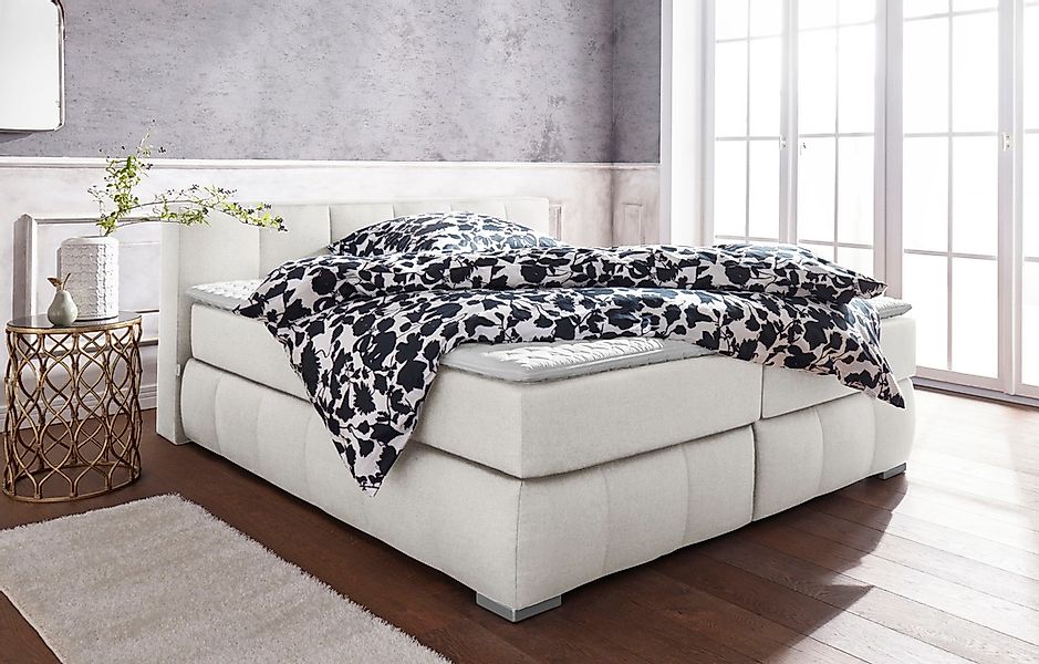 Home affaire Boxspringbett "Chelles" inkl. Topper, in XXL- Überlänge 220 cm günstig online kaufen