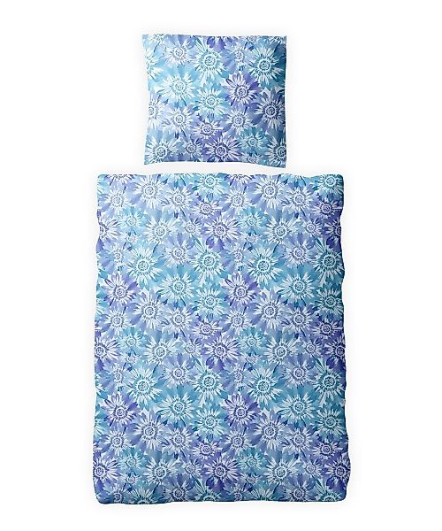 JACK Bettwäsche 135x200cm Blumen Mandala Blau, günstig online kaufen