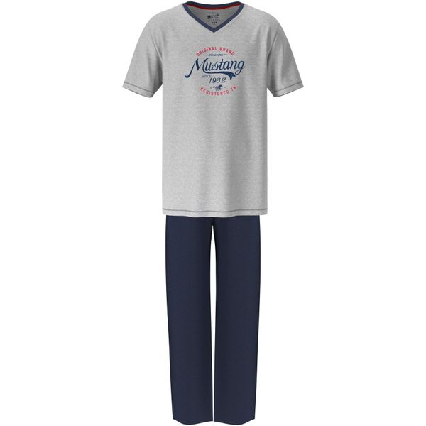 MUSTANG Schlafanzug Pyjama-Set T-Shirt Long Pants günstig online kaufen