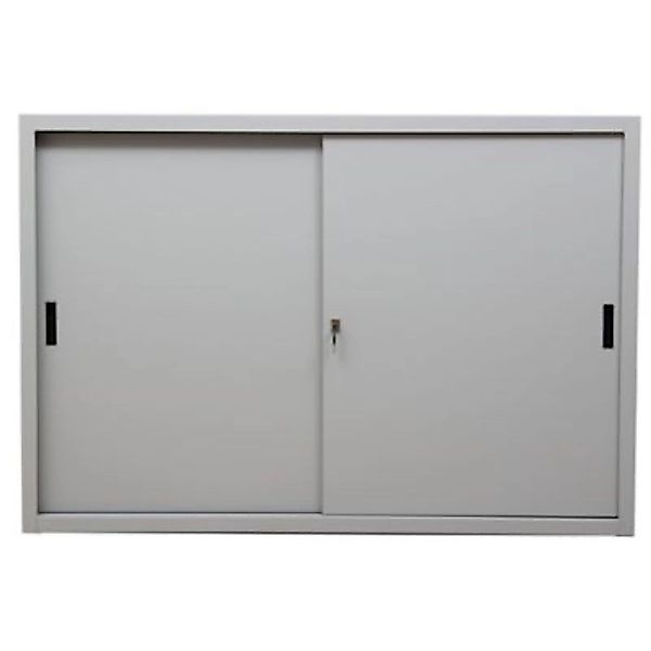 PROREGAL Schiebetürenschrank Ant 3 Ordernhöhen HxBxT 109 x 160 x 45 cm Grau günstig online kaufen