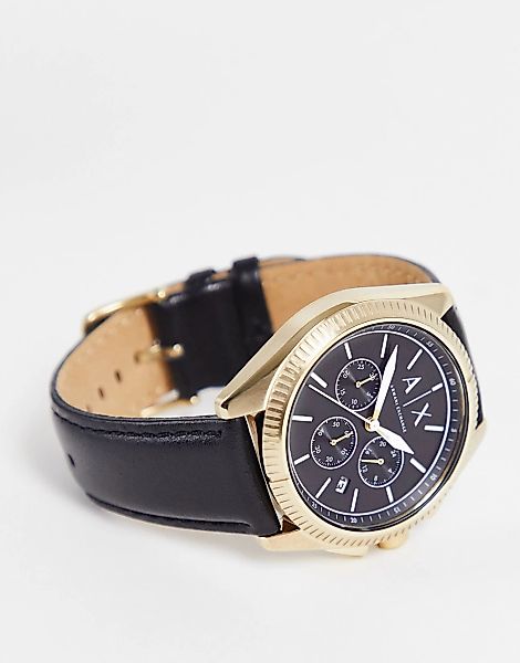 Armani Exchange – Giacomo – Herren-Armbanduhr aus Leder in Schwarz, AX2854 günstig online kaufen