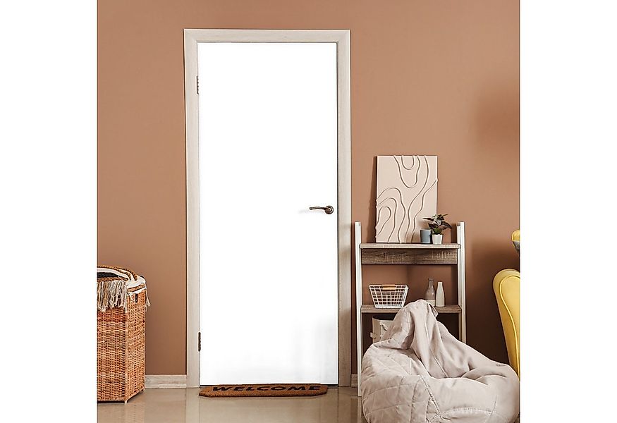 MuchoWow Türtapete Weiß - Farben - Neutral, Matt, bedruckt, (1 St), Selbstk günstig online kaufen