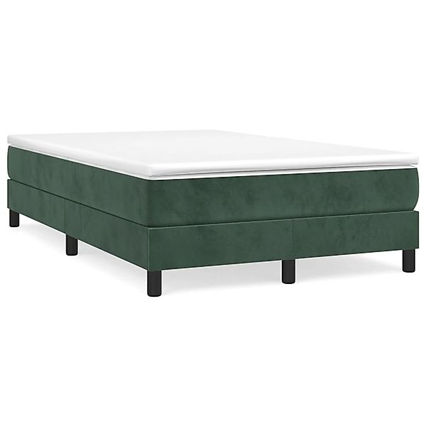 vidaXL Boxspringbett mit Matratze Dunkelgrün 120x200 cm Samt1377973 günstig online kaufen