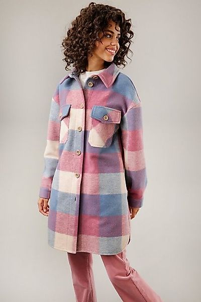 Aniston CASUAL Fleecejacke im Karo-Dessin günstig online kaufen