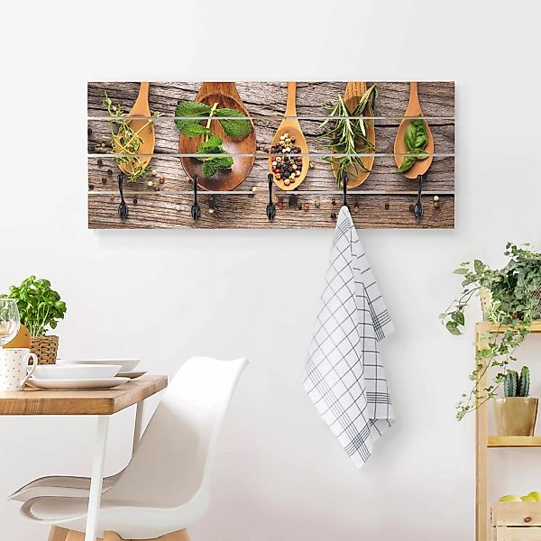 Wandgarderobe Holzpalette Küche Kräuter und Gewürze günstig online kaufen