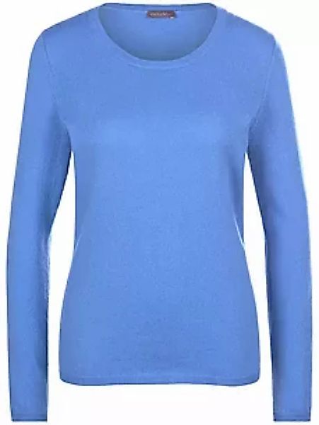 Rundhals-Pullover aus Schurwolle und Kaschmir include blau günstig online kaufen