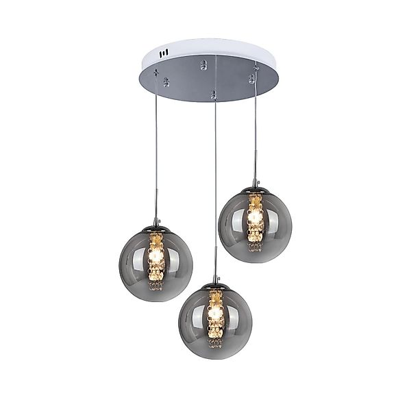 ZMH Pendelleuchte LED Höhenverstellbar Kronleuchter Glas günstig online kaufen
