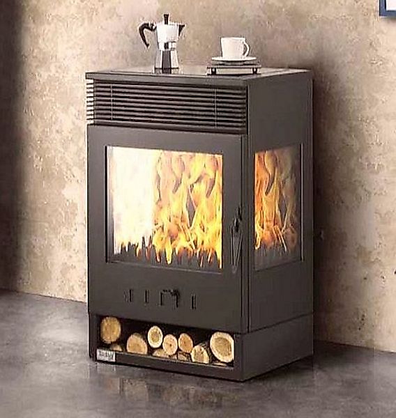 DanDiBo Kaminofen Panorama 3 Seitig Dauerbrand TKS 12 Kamin Holzofen 3 Seit günstig online kaufen