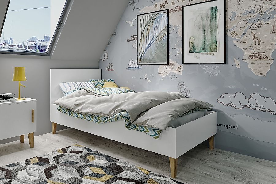 Bjird Kinderbett KUBI 180x80 cm (Beine günstig online kaufen