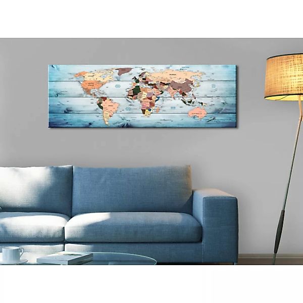 Wandbild World Maps: Sapphire Travels XXL günstig online kaufen
