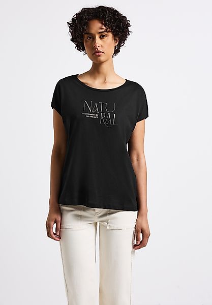 STREET ONE T-Shirt, mit Materialmix günstig online kaufen