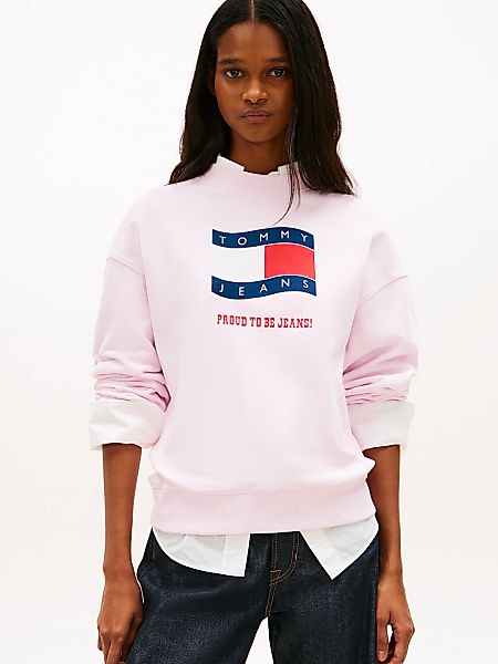 Tommy Jeans Sweatshirt "TJW BXY WAVY FLAG CREW EXT", Boxy Fit mit Rundhals günstig online kaufen