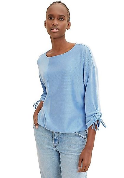TOM TAILOR Denim 3/4-Arm-Shirt in feiner Rippoptik günstig online kaufen