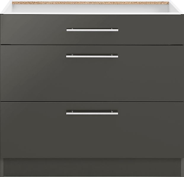 wiho Küchen Unterschrank "Cali" 90 cm breit, mit 2 großen Auszügen ohne Arb günstig online kaufen