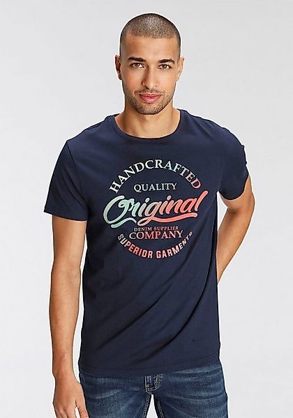 AJC T-Shirt kurzärmelig, schmaler Schnitt, bedruckt günstig online kaufen