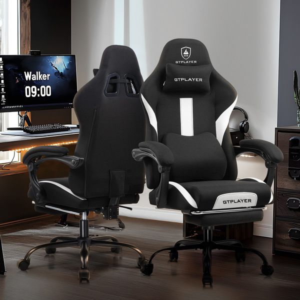 GTPLAYER Gaming-Stuhl Stoff, Racing Gamer Stuhl, günstig online kaufen