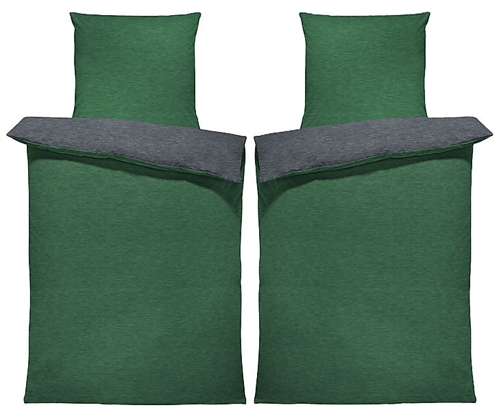 One Home Bettwäsche Wende Melange, Flanell, günstig online kaufen