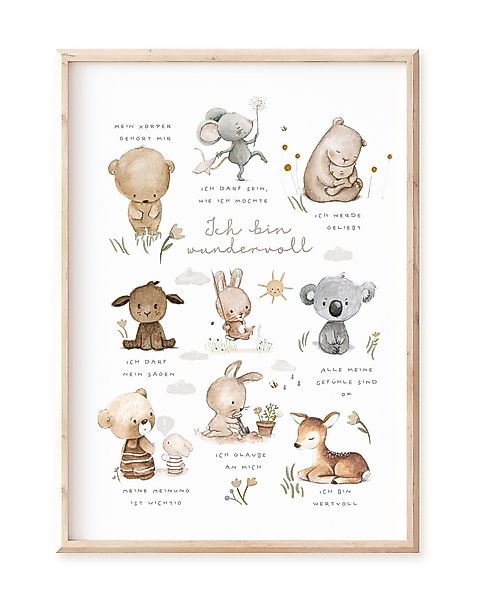 Pipapier Poster Kinderposter "Affirmationsposter", Kinderzimmerposter, erhä günstig online kaufen