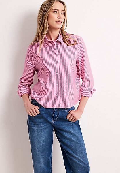 STREET ONE Langarmbluse im Seersucker-Style mit Streifen günstig online kaufen