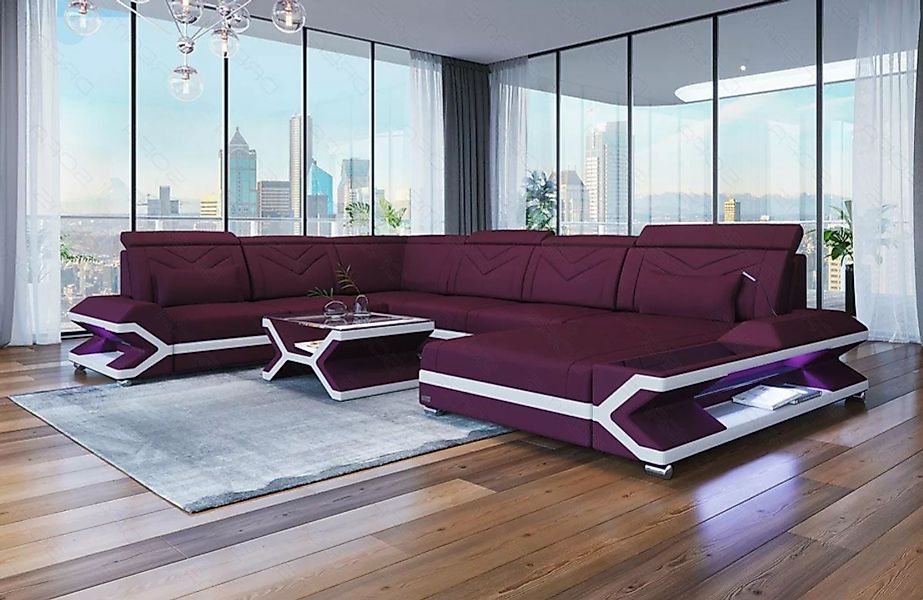 Sofa Dreams Wohnlandschaft Stoffsofa Polster Stoff Couch Napoli XXL U Form günstig online kaufen