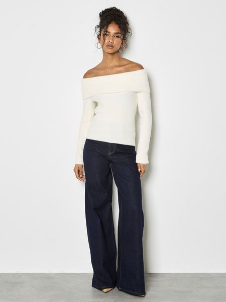 Apricot Strickpullover Strickpullover mit breitem Bardot-Ausschnitt günstig online kaufen