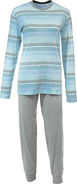 REDBEST Pyjama Damen-Schlafanzug Single-Jersey Streifen günstig online kaufen