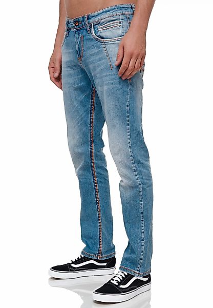 Rusty Neal Straight-Jeans, in modischer Used-Optik günstig online kaufen