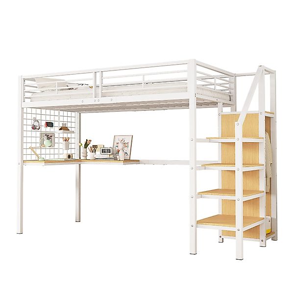 Merax Hochbett 90x200cm mit Tisch und günstig online kaufen