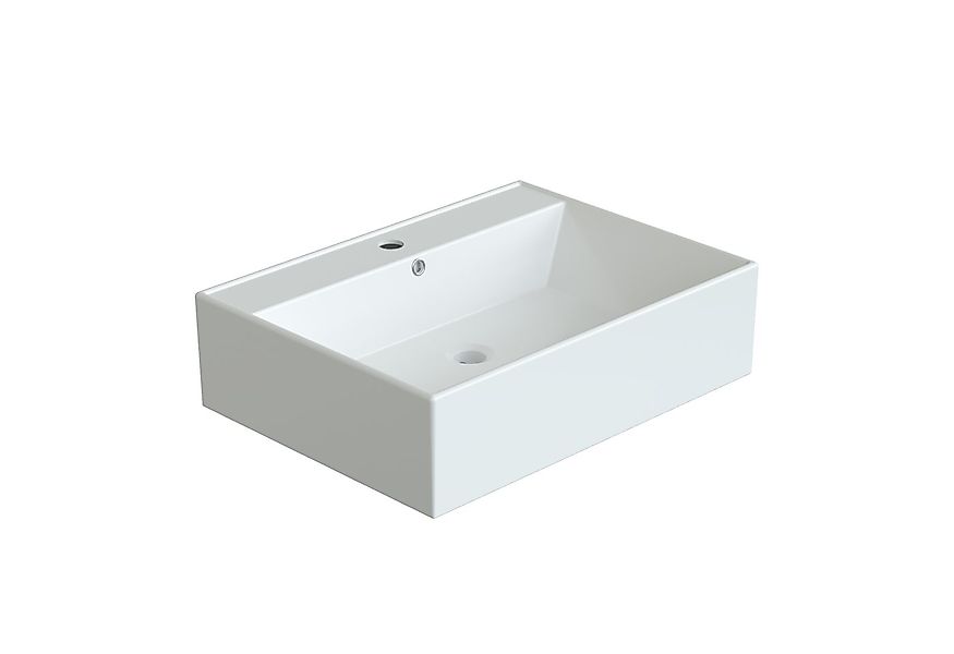 AQUABATOS Waschbecken Aufsatzwaschbecken mit/ohne Hahnloch rund oval eckig günstig online kaufen