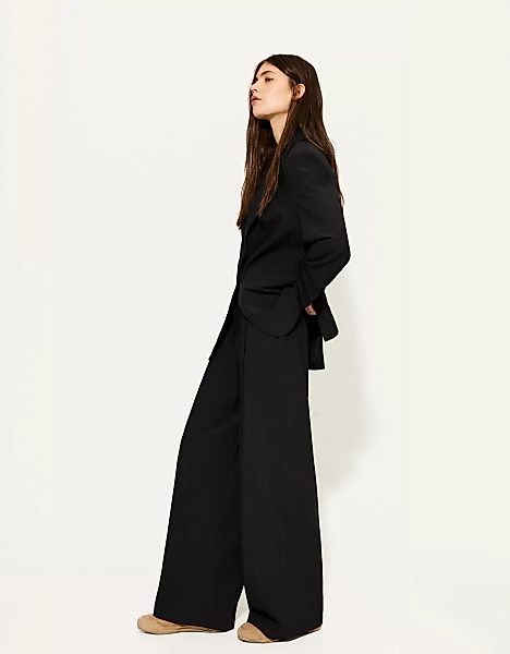 Bershka Basic-Blazer Damen M Schwarz günstig online kaufen