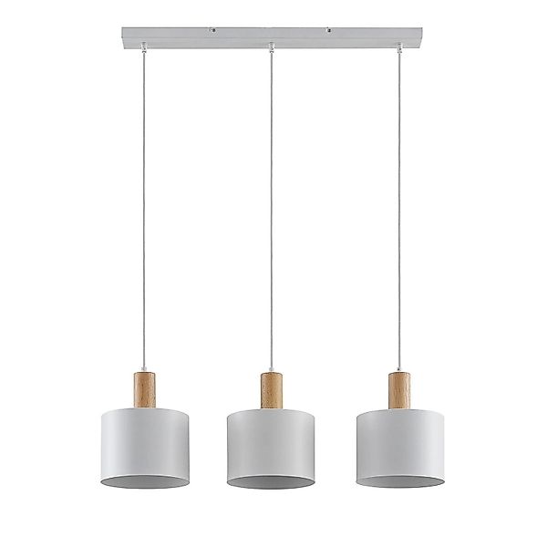 Lindby Pendelleuchte Kadir 9626963 Modern in Weiß aus Metall 3-flammig E27 günstig online kaufen