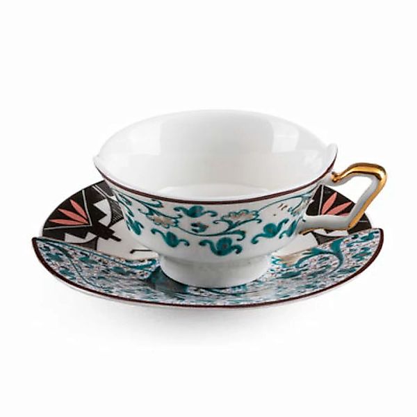 Teetasse Hybrid Aspero keramik bunt / Set Tasse + Untertasse - Seletti - Bu günstig online kaufen