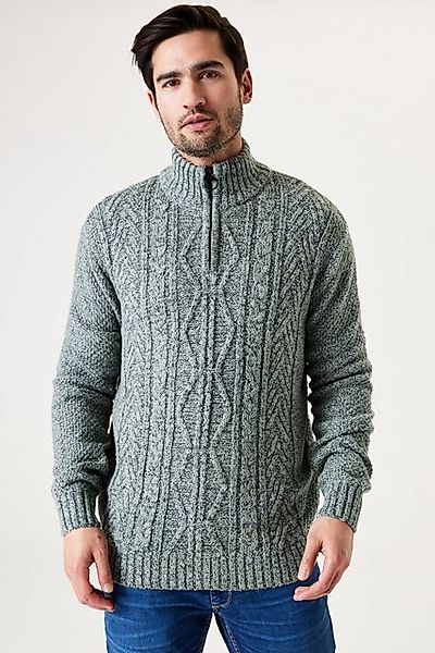 Garcia Strickpullover mit Zipper und Zopfmuster günstig online kaufen