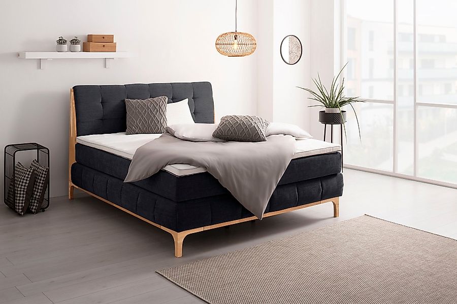 OTTO products Boxspringbett "Jelle", (5 St.), zertifizierte, recycelte Bezu günstig online kaufen