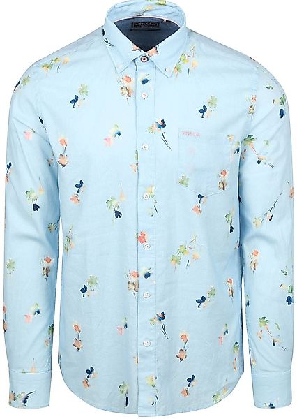 NZA Shirt Kane Linen Blend Hellblau - Größe M günstig online kaufen