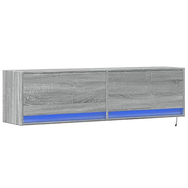 vidaXL TV-Wandschrank mit LED-Beleuchtung Grau Sonoma 140x31x38 cm 852374 günstig online kaufen