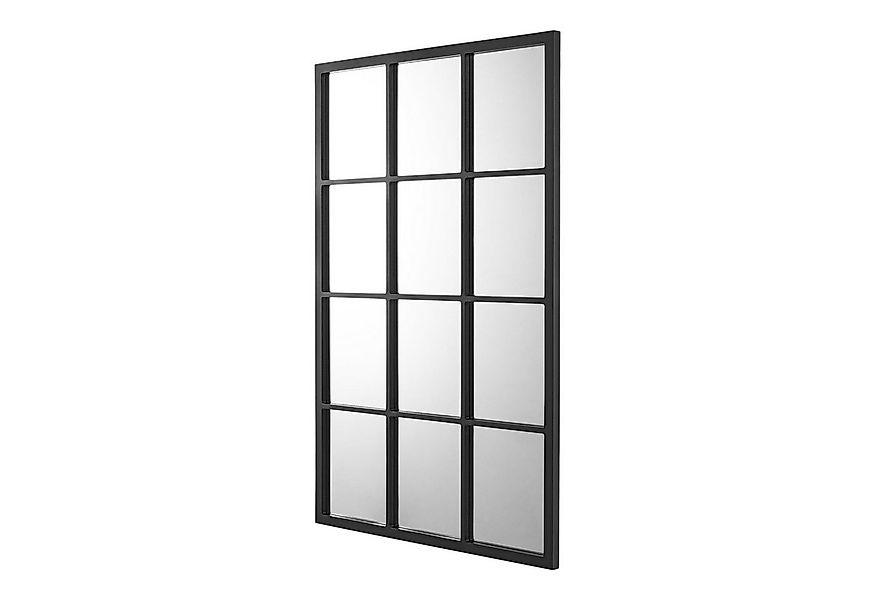 en.casa Wandspiegel, »Cupello« 90x60cm Rahmen Schwarz matt, Fensteroptik günstig online kaufen