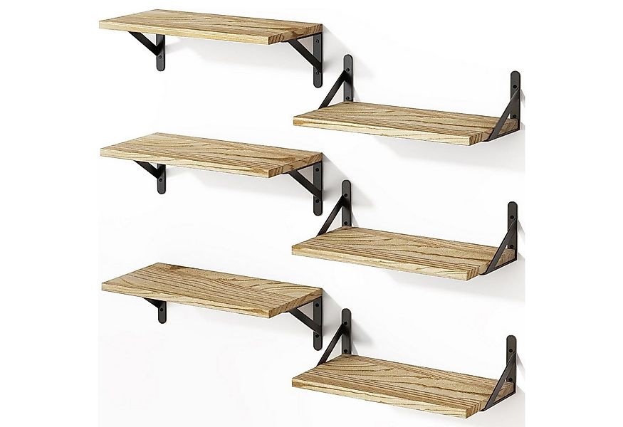 SURFOU Regal Wandregal holz 6er Set, regal wand Schweberegale Robust&Funkti günstig online kaufen